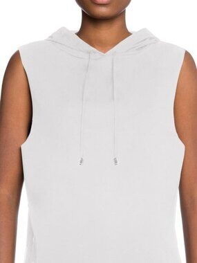 WOLFORD Pure Hooded Top Sleeveless White Size Large NWT